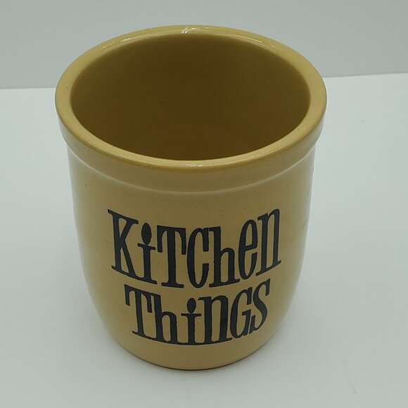 T.G. Green Cornishware Kitchen Things Utensil Crock England Knife Holder Jar - Picture 2 of 6